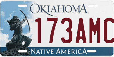 OK license plate 173AMC