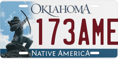 OK license plate 173AME