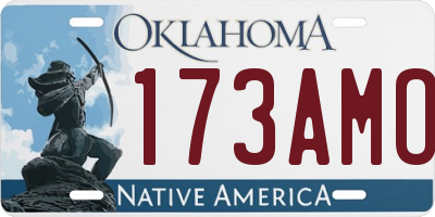 OK license plate 173AMO