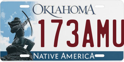OK license plate 173AMU