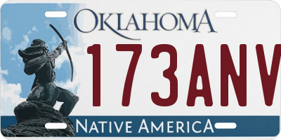 OK license plate 173ANV