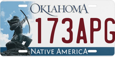 OK license plate 173APG