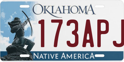 OK license plate 173APJ