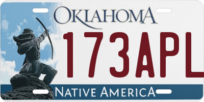 OK license plate 173APL