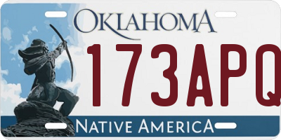 OK license plate 173APQ