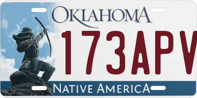 OK license plate 173APV