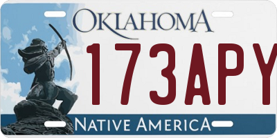 OK license plate 173APY