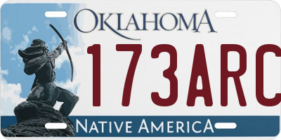 OK license plate 173ARC