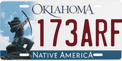 OK license plate 173ARF