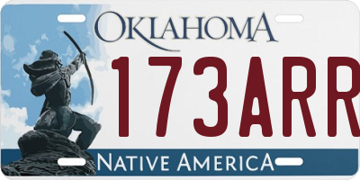 OK license plate 173ARR
