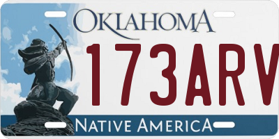 OK license plate 173ARV