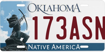 OK license plate 173ASN