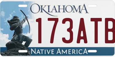 OK license plate 173ATB