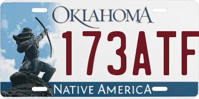 OK license plate 173ATF