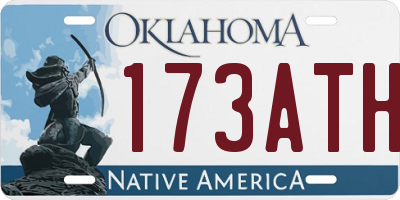OK license plate 173ATH