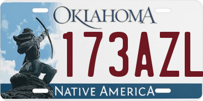 OK license plate 173AZL
