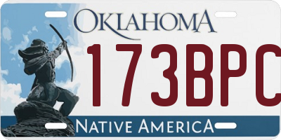 OK license plate 173BPC