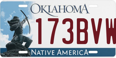 OK license plate 173BVW