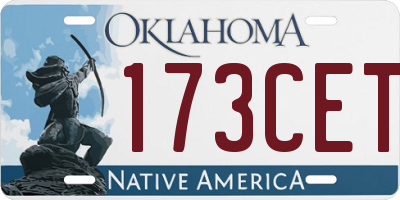 OK license plate 173CET