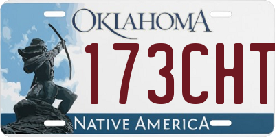 OK license plate 173CHT