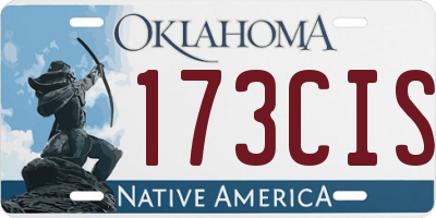 OK license plate 173CIS