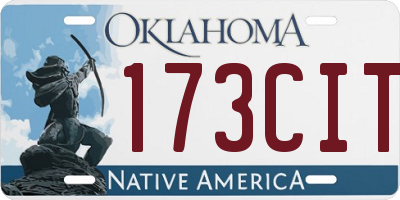 OK license plate 173CIT