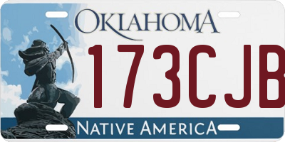 OK license plate 173CJB