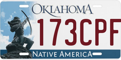 OK license plate 173CPF