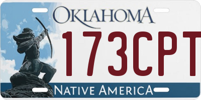OK license plate 173CPT