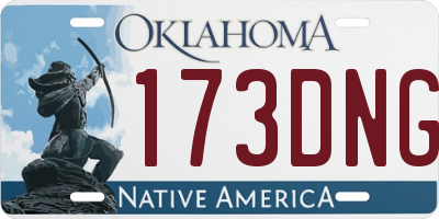 OK license plate 173DNG