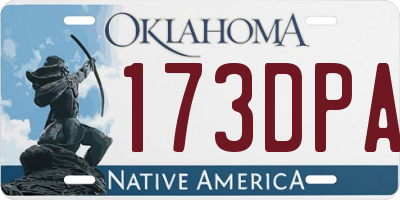 OK license plate 173DPA