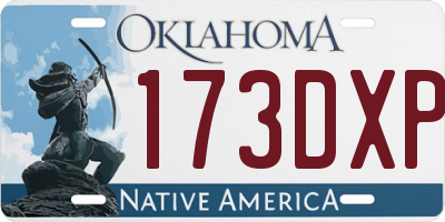 OK license plate 173DXP