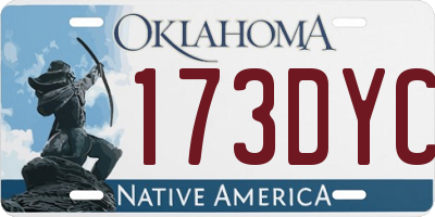 OK license plate 173DYC