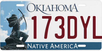 OK license plate 173DYL