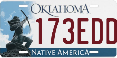 OK license plate 173EDD