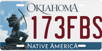 OK license plate 173FBS