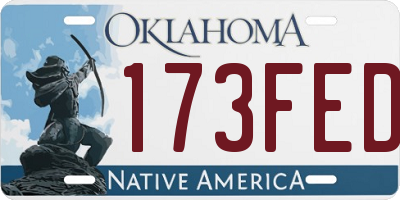 OK license plate 173FED