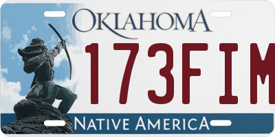 OK license plate 173FIM