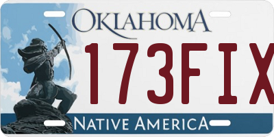 OK license plate 173FIX