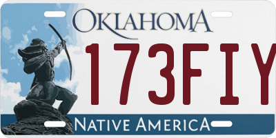 OK license plate 173FIY