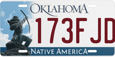 OK license plate 173FJD