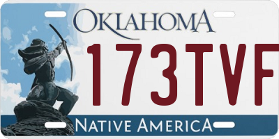 OK license plate 173TVF