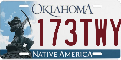 OK license plate 173TWY