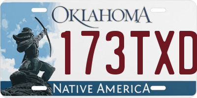 OK license plate 173TXD