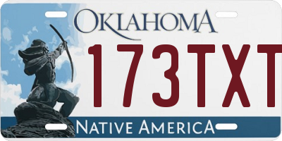 OK license plate 173TXT