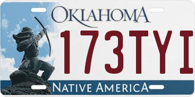 OK license plate 173TYI