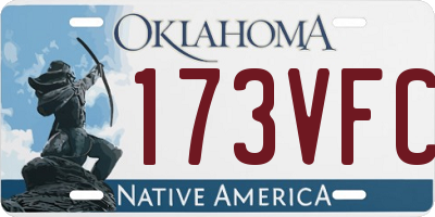 OK license plate 173VFC