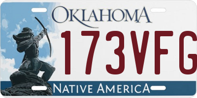 OK license plate 173VFG