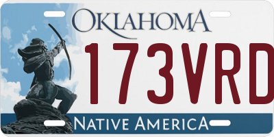 OK license plate 173VRD