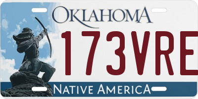 OK license plate 173VRE